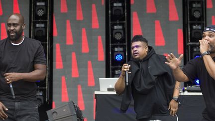 De La Soul (Pos, Dave et Maseo) le 12 juin 2016 à Manchester (Parklife Festival).
 (Jon Super / Getty Images)