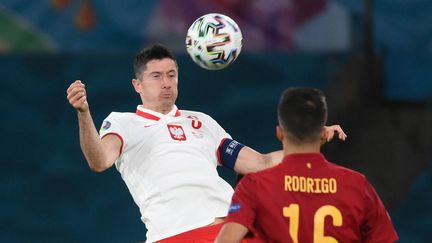 Lewandowski face à l'Espagne le 19 juin à Séville (LLUIS GENE / POOL)