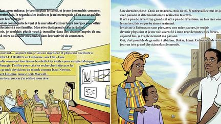 narre la vie d’une personnalité africaine, de son enfance à la réalisation de ses rêves. Qu’ils soient médecins, artistes, physiciens, pompiers, professeurs, sportifs, restaurateurs, entrepreneurs ou créatifs, tous veulent transmettre un message d'espoir à la nouvelle génération. Ce mois-ci, «Bulles» raconte la vie d’Arsène. Un gamin qui rêvait d’étoiles et qui  aujourd’hui est devenu physicien.
 (Bulles )