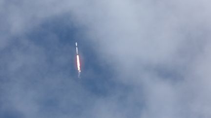 SpaceX a lancé deux astronautes dans l'espace, samedi 30 mai 2020. (GREGG NEWTON / AFP)