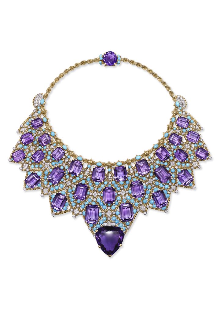 Collier draperie&nbsp;Cartier, Paris. 1947. En or, platine, diamants,&nbsp;améthystes et turquoises. Commande du duc&nbsp;de Windsor pour&nbsp;la duchesse de Windsor&nbsp;Nils Herrmann&nbsp;Collection Cartier&nbsp;Studio Gérard&nbsp; (Cartier)