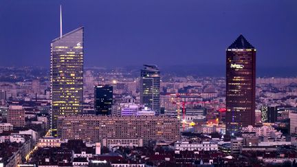 Les tours de Part-dieu (à droite) et Incity dans le quartier d'affaires à Lyon (Rhone). (MAXPPP)