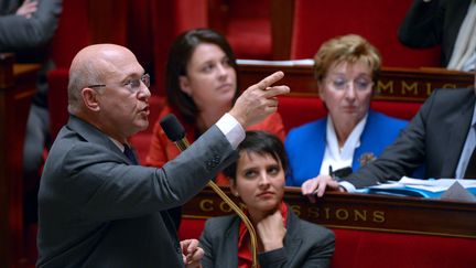 Le ministre du Travail, Michel Sapin, dans l'h&eacute;micycle de l'Assembl&eacute;e nationale &agrave; Paris, le 28 novembre 2012. (MARTIN BUREAU / AFP)