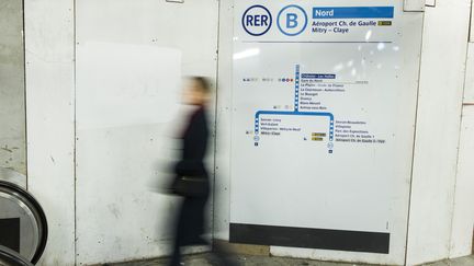 La station du RER B de Châtelet-Les Halles, à Paris, le 8 mars 2016. (GEOFFROY VAN DER HASSELT / AFP)