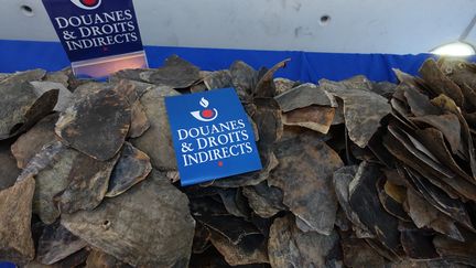 Une demi-tonne d'écailles de tortues ont été saisies à l'aéroport de Roissy, jeudi&nbsp;dernier. (DOUANE FRANCAISE)