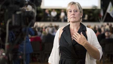 La députée européenne Nadine Morano lors des universités d'été des Républicains, à La Baule (Loire-Atlantique), le 1er septembre 2018. (SEBASTIEN SALOM GOMIS / AFP)