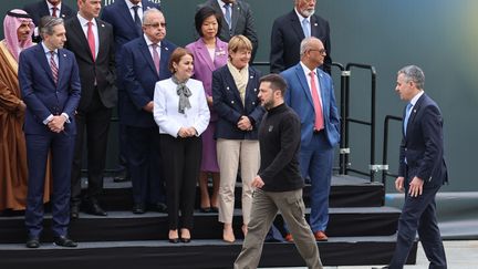 Volodymyr Zelensky arrivant au Sommet pour la Paix, en Suisse. (ARDA KUCUKKAYA / ANADOLU)