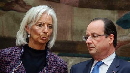 &nbsp; (Christine Lagarde,la directrice du FMI, avec François Hollande en novembre dernier à l'Elysée © Maxppp)