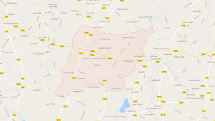 Carte de localisation de&nbsp;Saint-Quentin-de-Baron, en Gironde. (GOOGLEMAPS)