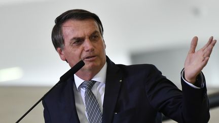 Jair Bolsonaro à Brasilia (Brésil), le 3 septembre 2019.&nbsp; (MATEUS BONOMI / AGIF / AFP)