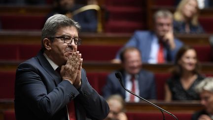 Jean-Luc Mélenchon, député de La France insoumise, le 31 juillet 2018, à l'Assemblée nationale à Paris. (GERARD JULIEN / AFP)