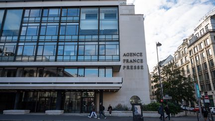 The headquarters of Agence France Presse (AFP), Place de la Bourse in Paris. (RICCARDO MILANI / HANS LUCAS / VIA AFP)