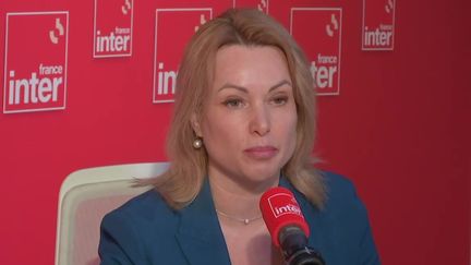 La journaliste russe Marina Ovsiannikova était l'invitée de France Inter le 2 mai 2023. (FRANCE INTER / RADIO FRANCE)