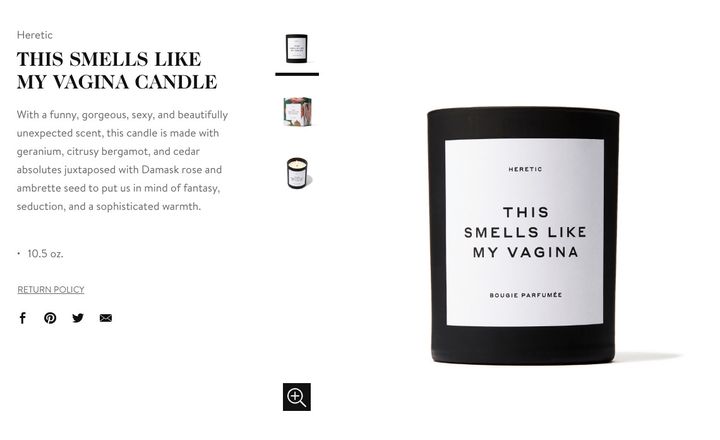 La bougie "This Smells Like My Vagina", en rupture de stock sur le site Goop. (GOOP)