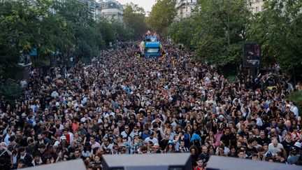 25e édition de la Techno Parade, à Paris, le 23 septembre 2023. (GEOFFROY VAN DER HASSELT / AFP)