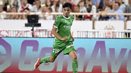 Mathieu Cafaro with Saint-Etienne against Monaco during the 1st Ligue 1 match, on August 17, 2024, at the Louis II stadium. (N SIMPSON/SPORTSPHOTO/ME/SIPA / SIPA)