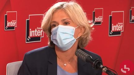 Valérie Pécresse, présidente sortante de la région Île-de-France, candidate à sa réélection, le 22 juin 2021 sur France Inter. (FRANCEINTER / RADIO FRANCE)