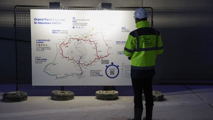 Le tracé du projet Grand Paris (photo d'illustration). (LUDOVIC MARIN / AFP)