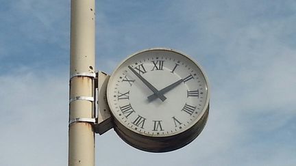 L'horloge à l'entrée du parc Saint-Marie de Nancy (Meurthe-et-Moselle). (ISABELLE BAUDRILLER / FRANCE-BLEU SUD LORRAINE)