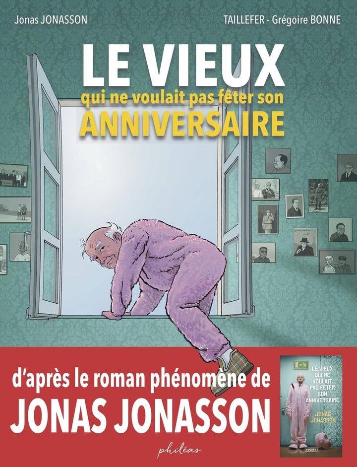 Couverture de "Le vieux qui ne voulait pas fêter son anniversaire". (EDITIONS PHILEAS)