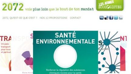 Les Jeunes écologistes ont lancé vendredi leur site internet (Capture d'écran)