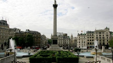 Trafalgar Square, haut lieu touristique au coeur de Londres, le 2 août 2010 (AFP / Geoff Caddick)