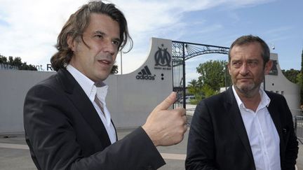 Vincent Labrune, le président de l'OM et son directeur général Philippe Pérez