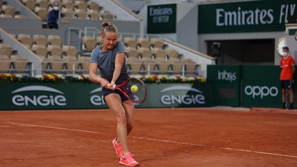 Fiona Ferro lors de son deuxième tour à Roland-Garros