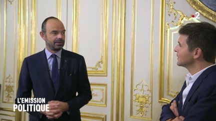 L'Emission politique / France 2. 27 septembre 2018. "Derrière la porte": Thomas Sotto reçu par Edouard Philippe (L'Emission politique / France 2)