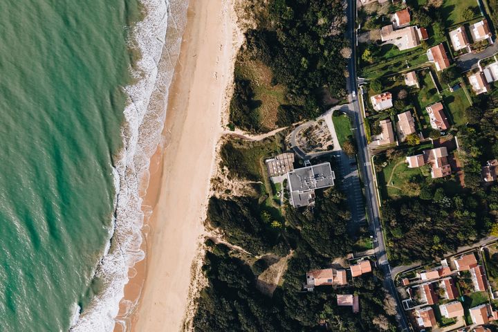 Un lotissement littoral de l'île d'Oléron, en novembre 2020. (PIERRE MOREL / FRANCEINFO)