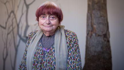 La cinéaste Agnès Varda, le 23 mars 2019. (GUILLAUME SOUVANT / AFP)