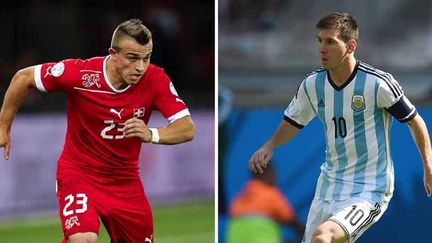 Duel de techniciens à venir entre Xherdan Shaqiri et Lionel Messi. (FABRICE COFFRINI / AFP)