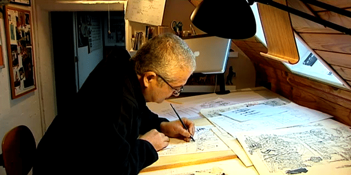 Philippe Tarral en plein travail dans son atelier
 (France 3 / Culturebox)