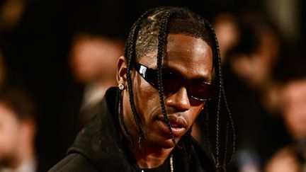 Le rappeur américain Travis Scott participe au Festival de Cannes, à Cannes, le 22 mai 2023. (LOIC VENANCE / AFP)