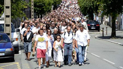 &nbsp; (Plus de 3.000 personnes ont participé à la marche blanche de Guéret © MAXPPP)