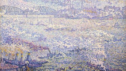 Paul Signac, "Rotterdam. Les fum&eacute;es", 1906. Huile sur toile, 73 x 92 cm. Shimane (Japon), Shimane Art Museum.