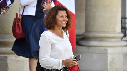 Roxana Maracineanu, au palais de l'Elysée, 25 août 2021, à Paris. (ALAIN JOCARD / AFP)