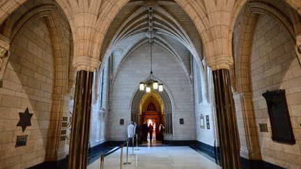 Entr&eacute;e des archives du Parlement le 23 octobre 2014 &agrave; Ottawa (Canada) (SEAN KILPATRICK / AP / SIPA )