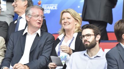 Brigitte Henriques, vice-présidente de la Fédération française de football, lors du match en la France et le Nigéria, le 17 juin 2019. (FR?D?RIQUE GRANDO / MAXPPP)