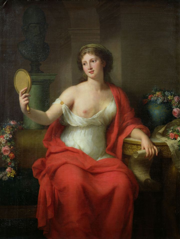 "Autoportrait en Aspasie" huile sur toile de Marie-Geneviève Bouliar (1794)
 (Bridgeman Images )