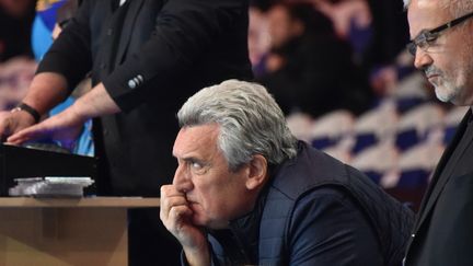 Parmi les personnalités invitées,&nbsp;Claude Onesta, l'ancien sélectionneur de l’équipe de France de handball, ici en Islande le 21 janvier 2017. (PHILIPPE HUGUEN / AFP)