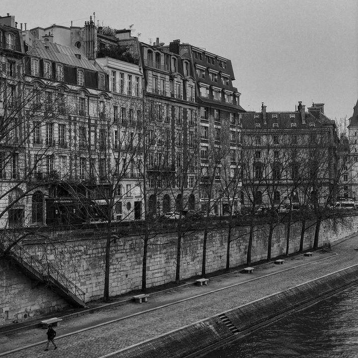 Les quais de la Seine, à proximité de l'île de la Cité et du Palais de Justice de Paris. (DAVID FRITZ-GOEPPINGER POUR FRANCEINFO)