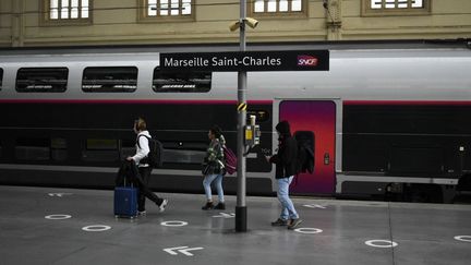 La gare Saint-Charles à Marseille, le 25 mars 2024. (MAGALI COHEN / HANS LUCAS / AFP)