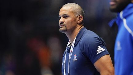 Didier Dinart lors de son dernier match à la tête de l'équipe de France de handball contre la Bosnie-Herzégovine le 14 janvier 2020. (OLE MARTIN WOLD / NTB SCANPIX)