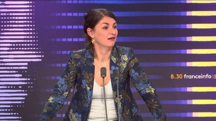 Aurélie Trouvé,&nbsp;députée La France insoumise (LFI) de Seine-Saint-Denis,&nbsp;sur franceinfo, dimanche 22 janvier 2023. (FRANCEINFO / RADIOFRANCE)