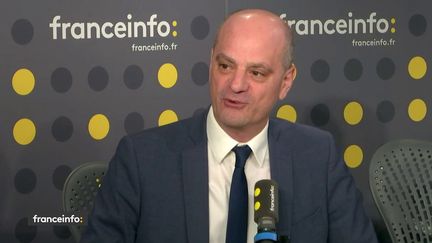 Jean-Michel Blanquer, ministre de l'Éducation nationale et de la Jeunesse, invité du "8h30 franceinfo", jeudi 12 décembre 2019.&nbsp; (FRANCEINFO / RADIOFRANCE)