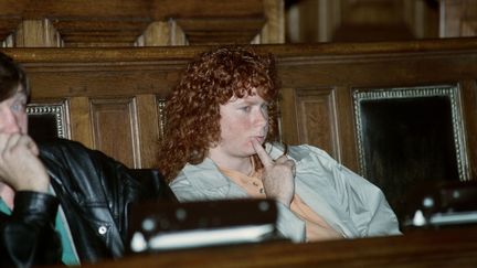 Murielle Bolle le 3 novembre 1993, lors du procès à Dijon de Jean-Marie Villemin accusé du meurtre de Bernard Laroche.&nbsp; (Gérard CERLES / AFP)