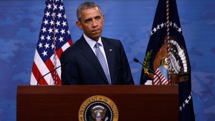 Le président Barack Obama, lors d'une conférence de presse, au Pentagone,&nbsp;à Arlington en Virginie (Etats-Unis), le 4 août 2016. (JONATHAN ERNST / REUTERS)