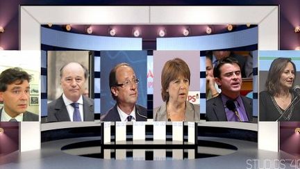 Le plateau des primaires PS (France 2)