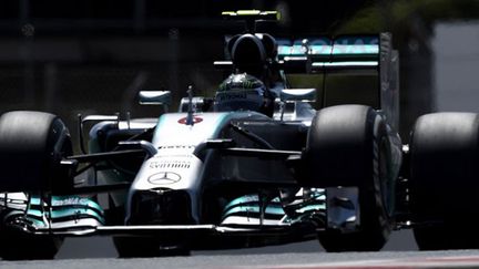 L'Allemand Nico Rosberg au volant de sa Mercedes